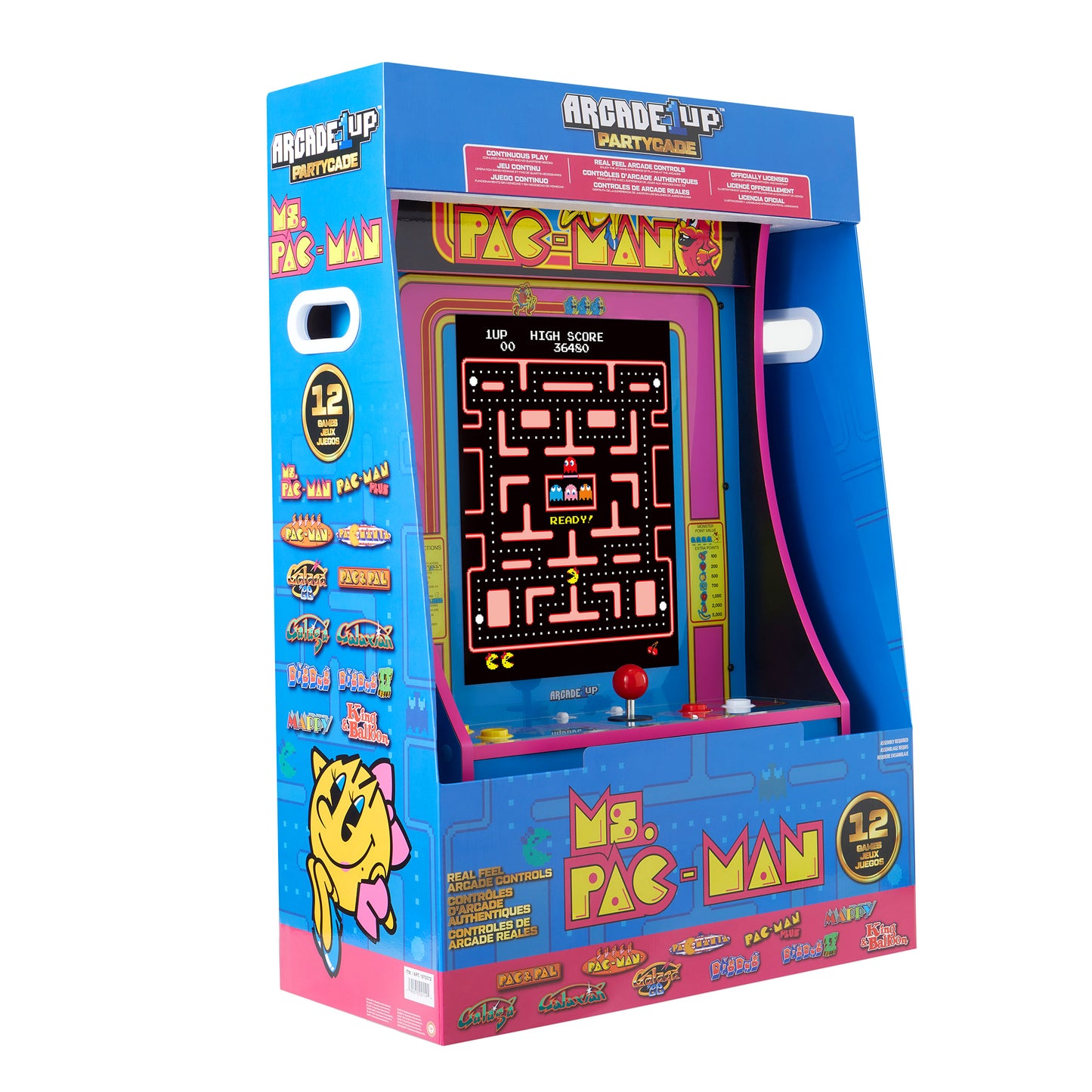 Ms. PAC-MAN Partycade 12 Games in 1