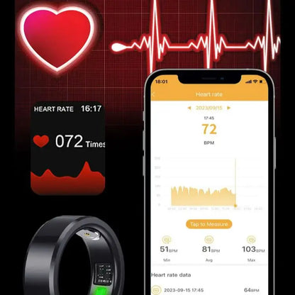 NEW Smart Ring Activity Tracker Blood Oxygen Blood Pressure Heart Rate Sleep Monitor Waterproof Heart Men Women Smart Finger