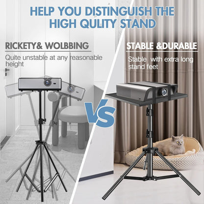 Projector Stand 22 to 55 Inch Laptop Tripod with Phone Holder for DJ Equipment
