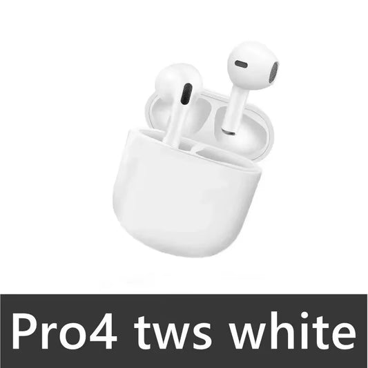 Pro4 TWS Bluetooth Earphone 9D Stereo Wireless Headphone In-Ear Hifi Earbud Handsfree Headset with Microphone for Xiaomi Iphone