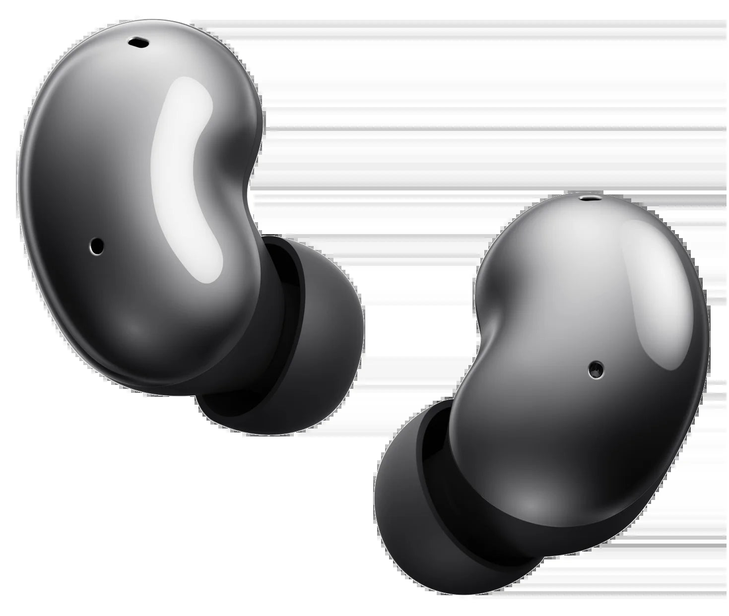 Wireless Earphones with Adaptive Noise Cancellation & Charging Case, Black (New)