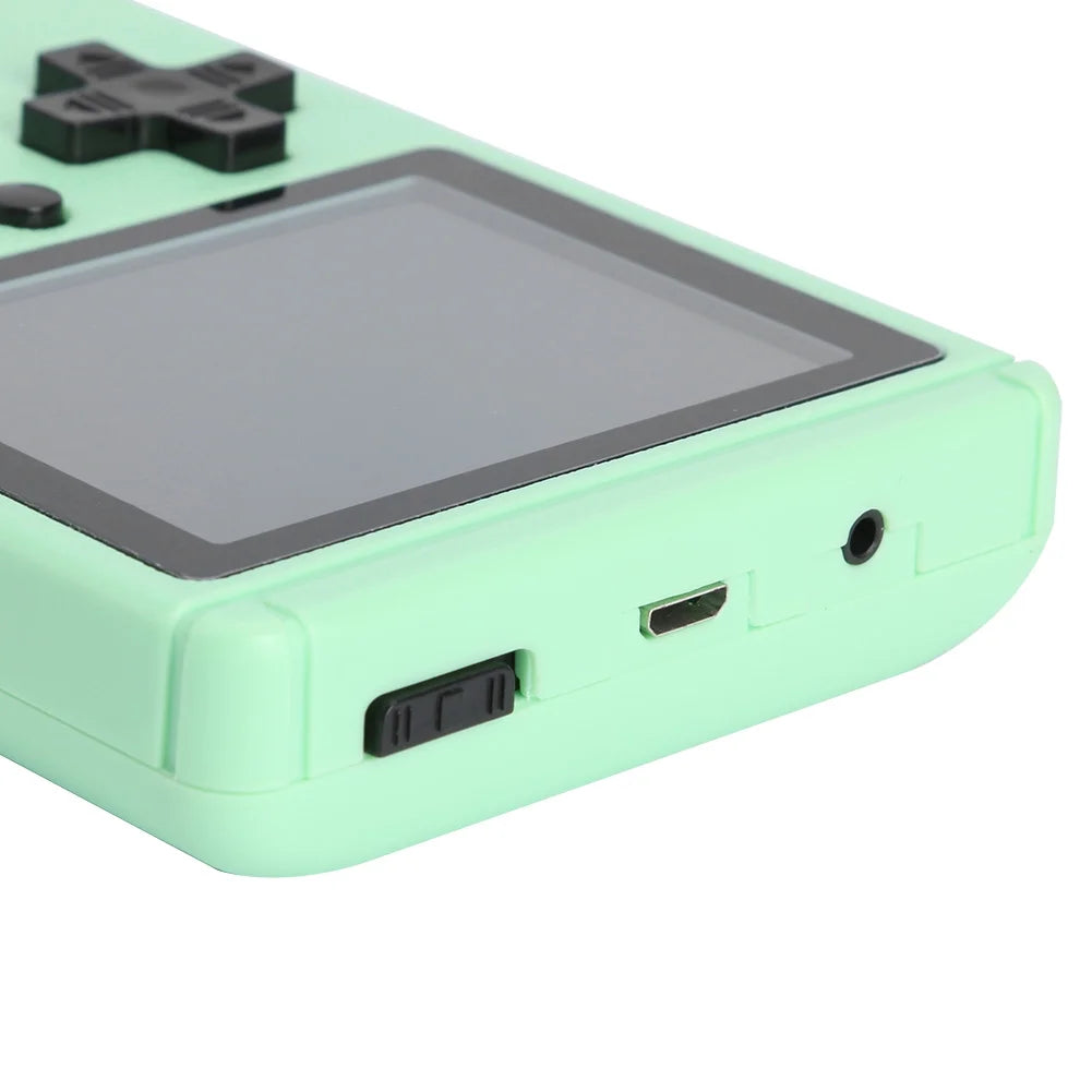 Pocket Handheld Game Console Gamepad 500 Video Games Player Gift (Green)