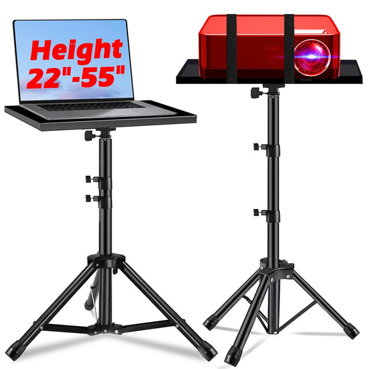 Projector Stand 22 to 55 Inch Laptop Tripod with Phone Holder for DJ Equipment