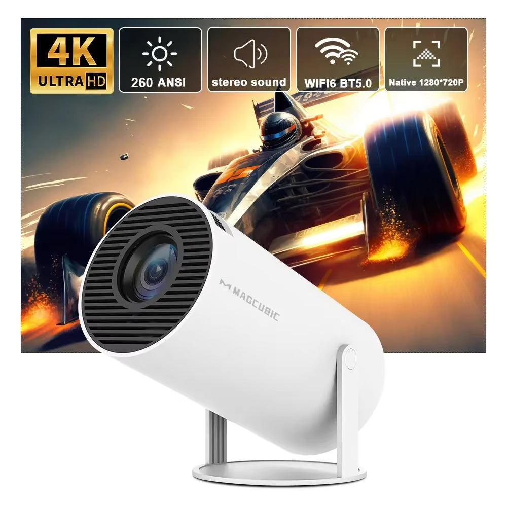 Projector HY300 Pro 4K Android 11 Dual Wifi6 260ANSI Allwinner H713 BT5.0 1080P 1280*720P Home Cinema Outdoor Projetor