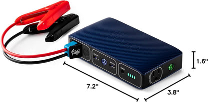 Bolt 58830 Mwh Portable Phone Laptop Charger Car Jump Starter with AC Outlet and Car Charger - Blue Graphite