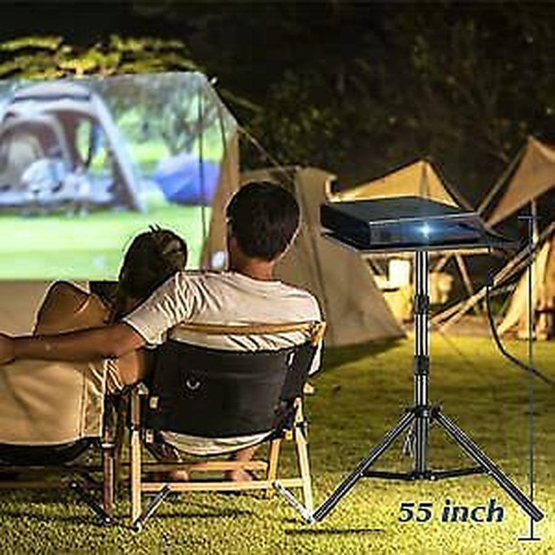 Projector Stand 22 to 55 Inch Laptop Tripod with Phone Holder for DJ Equipment