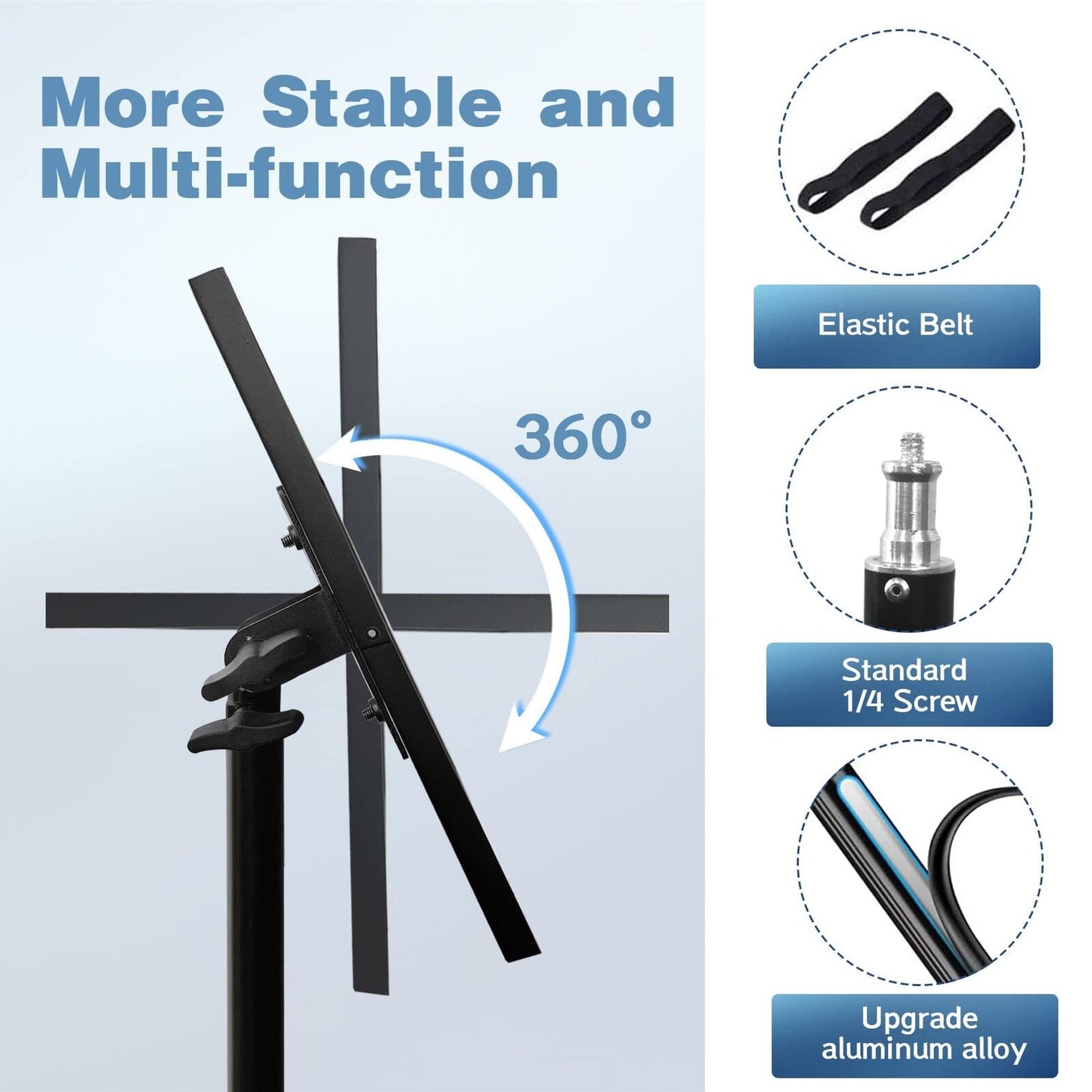 Projector Stand 22 to 55 Inch Laptop Tripod with Phone Holder for DJ Equipment