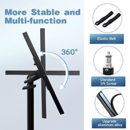 Projector Stand 22 to 55 Inch Laptop Tripod with Phone Holder for DJ Equipment