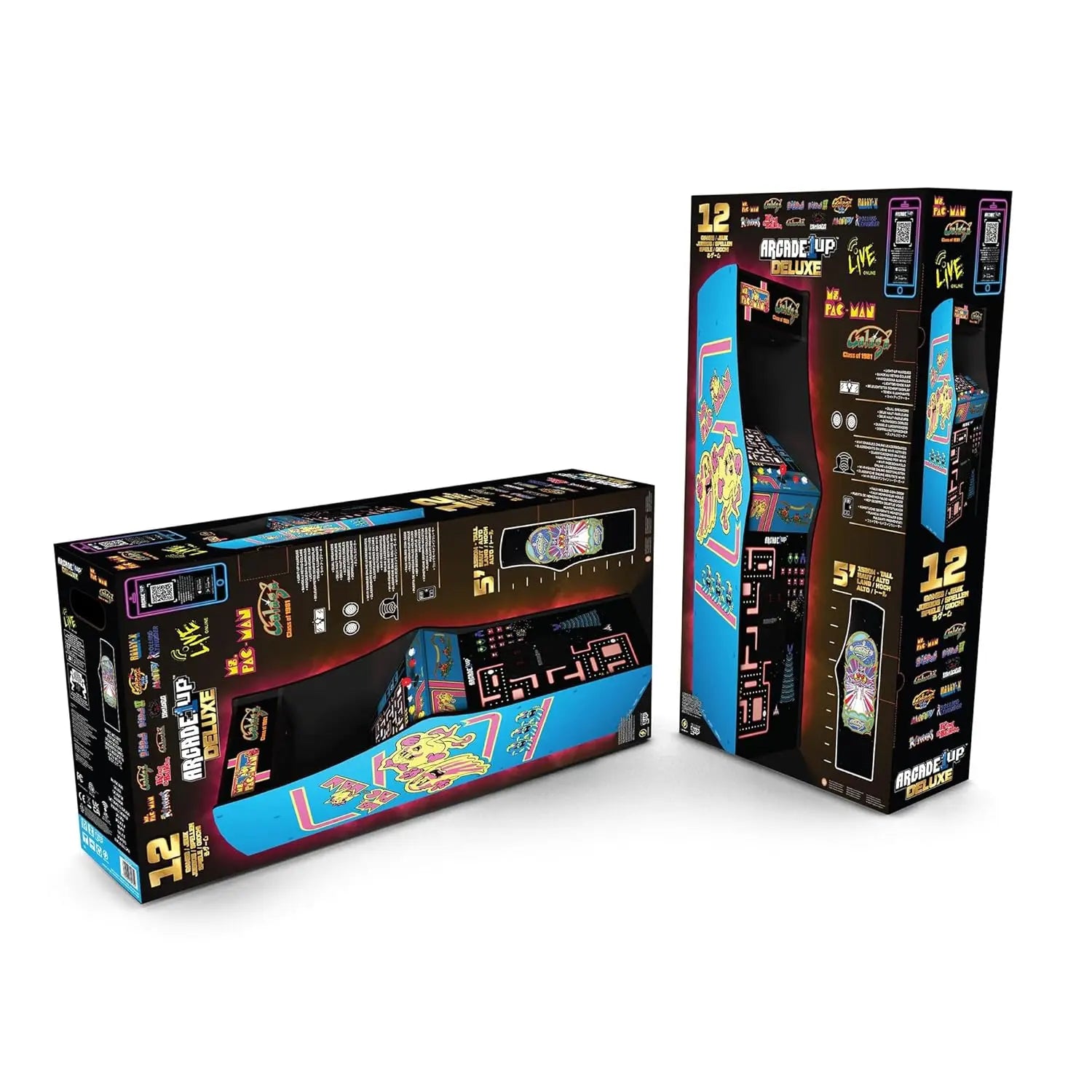 81’ Deluxe Arcade Machine for Home - 5 Feet Tall - 12 Classic Games