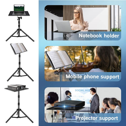 Projector Stand 22 to 55 Inch Laptop Tripod with Phone Holder for DJ Equipment